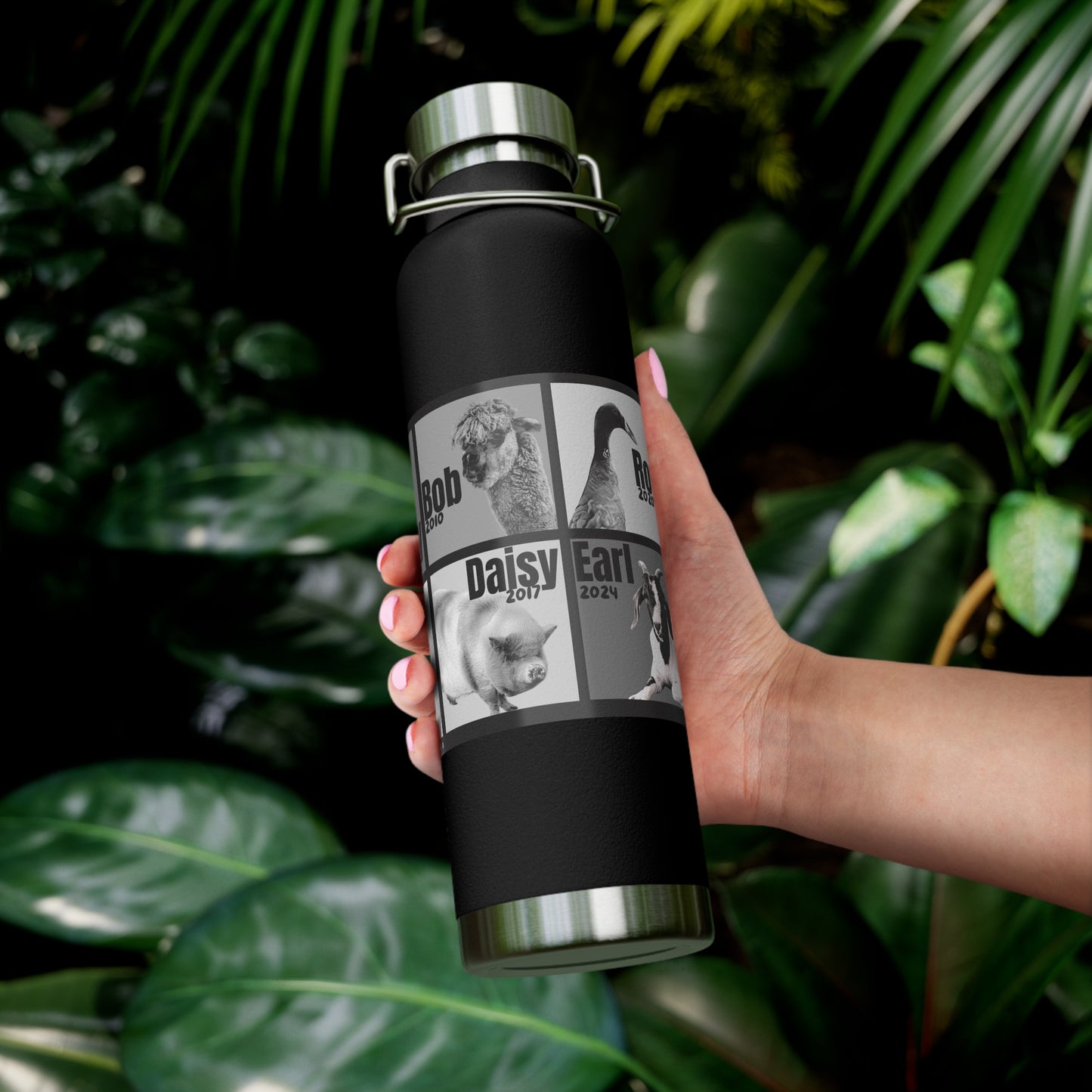 VACUUM INSULATED BOTTLE 22oz - THE WHOLE GANG - B&W