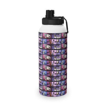 THE WHOLE GANG STAINLESS STEEL WATER BOTTLE - 12oz, 18oz, 32oz - PURPLE