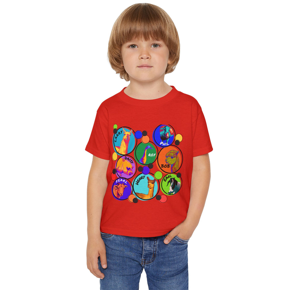 Toddler T-shirt - The Whole Gang - Neon