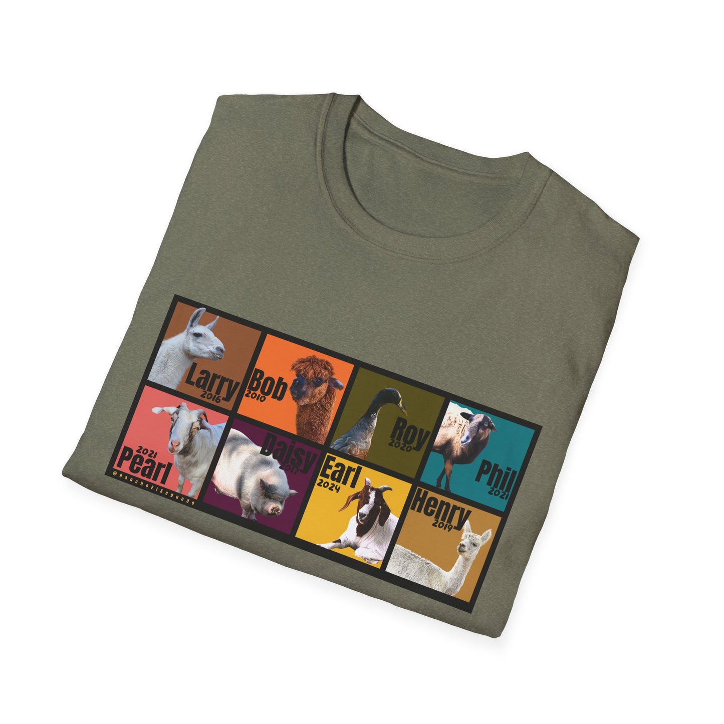 THE WHOLE GANG - ADULT SOFTSTYLE TEE - EARTH TONES