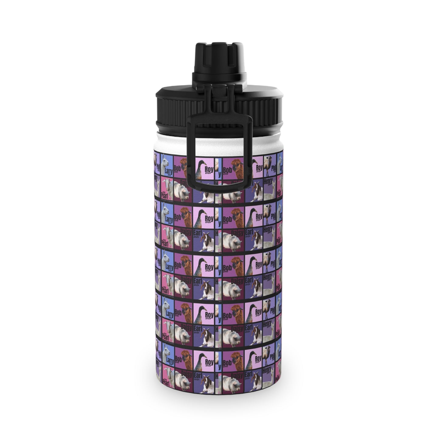 THE WHOLE GANG STAINLESS STEEL WATER BOTTLE - 12oz, 18oz, 32oz - PURPLE