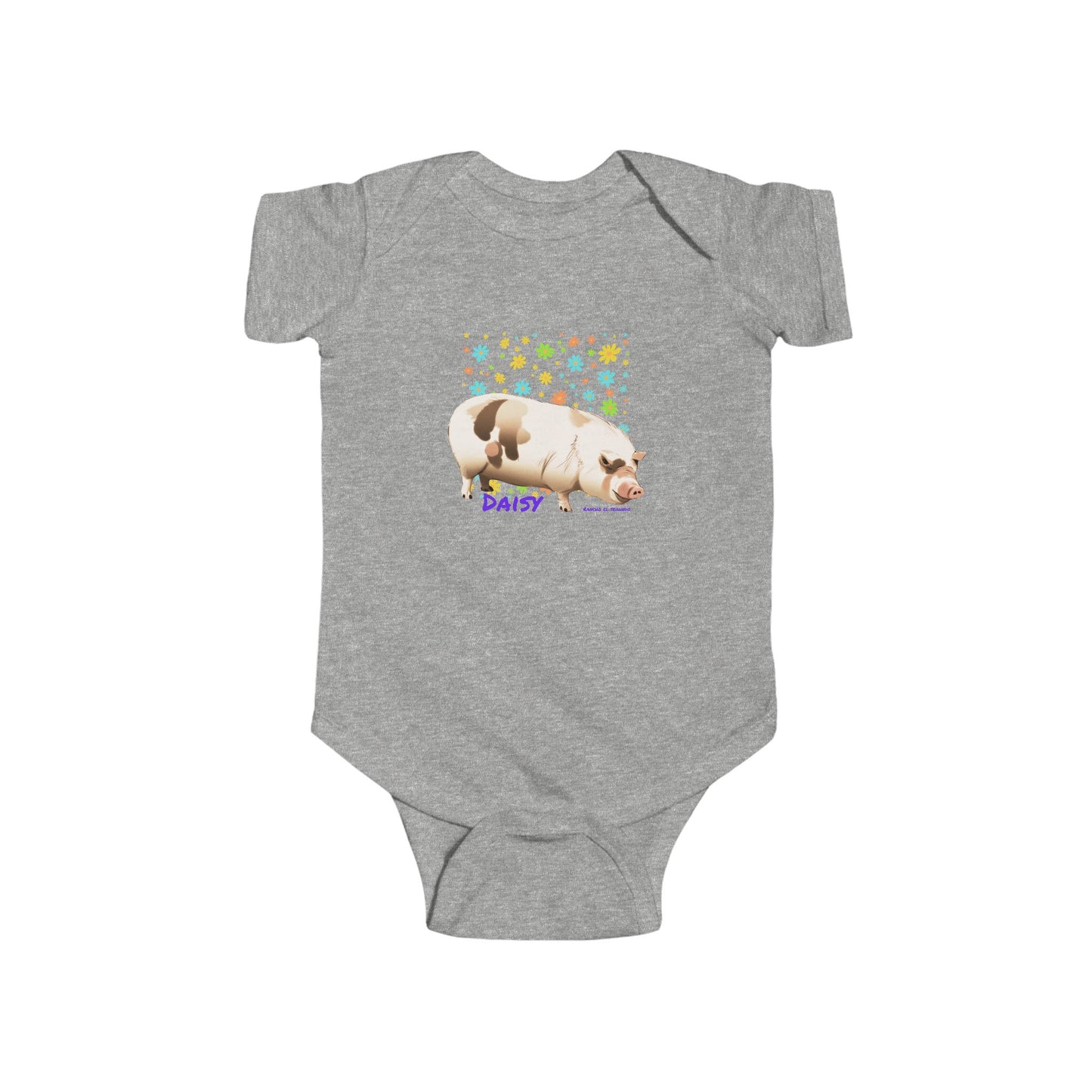INFANT SHORT SLEEVE ONESIE - DAISY - CALI SUN