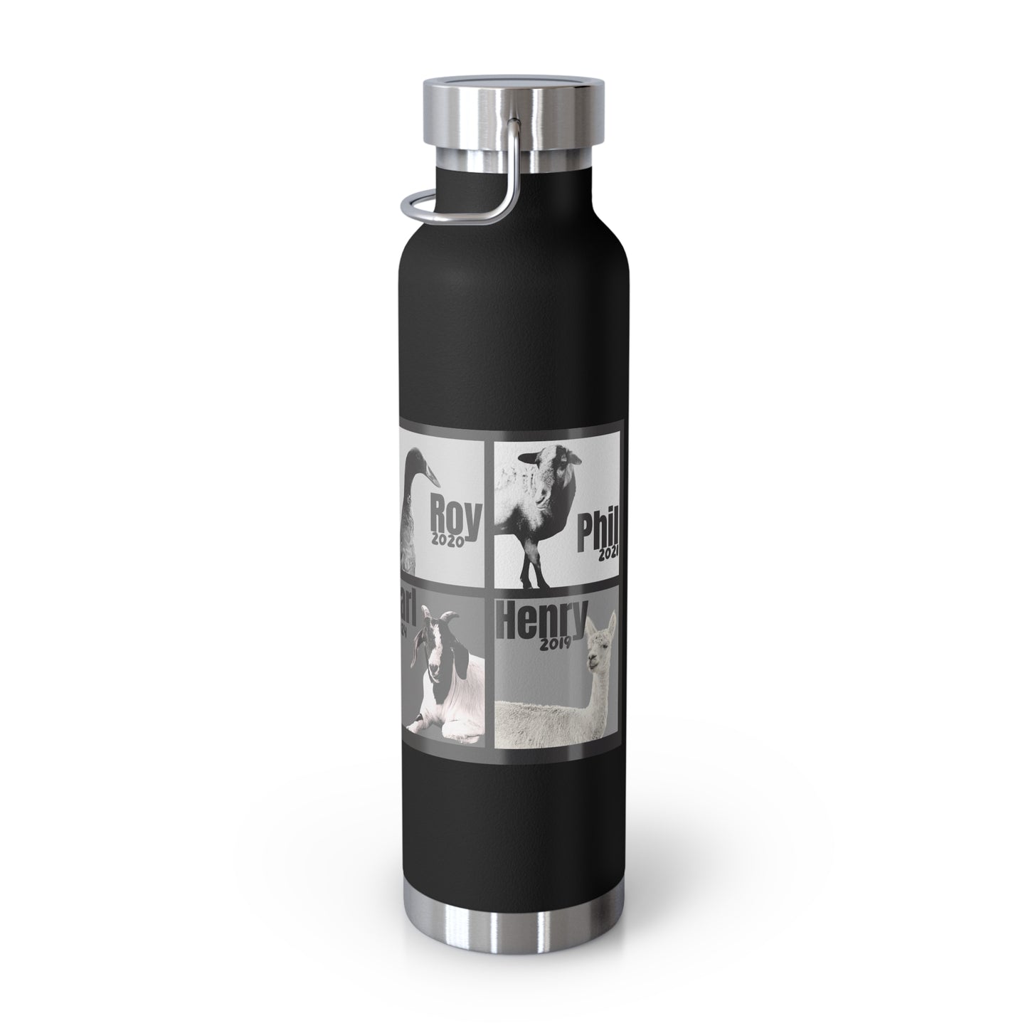 VACUUM INSULATED BOTTLE 22oz - THE WHOLE GANG - B&W