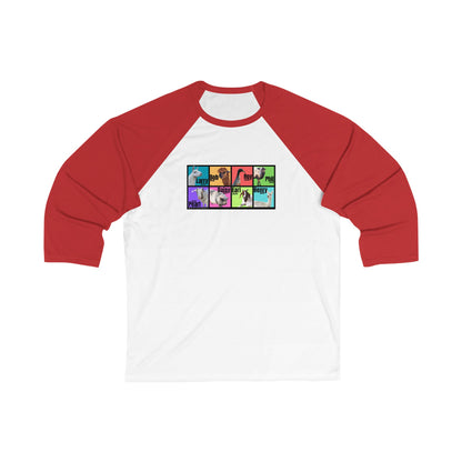 THE WHOLE GANG - ADULT  BASEBALL TEE - BOLD