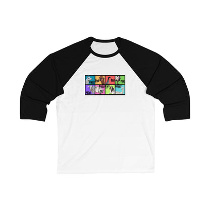 THE WHOLE GANG - ADULT  BASEBALL TEE - BOLD