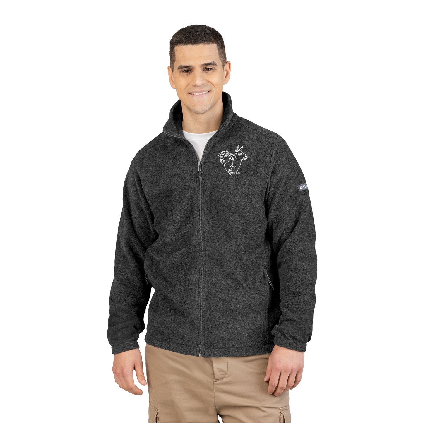 EMBROIDERED COLUMBIA FLEECE JACKET - LARRY AND BOB LOGO
