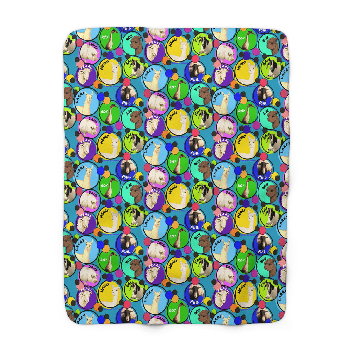 SHERPA FLEECE BLANKET (2 SIZES) - THE WHOLE GANG - CALI SUN