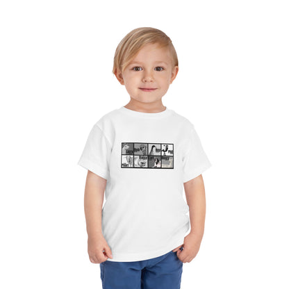 THE WHOLE GANG - TODDLER TEE -  BLACK & WHITE