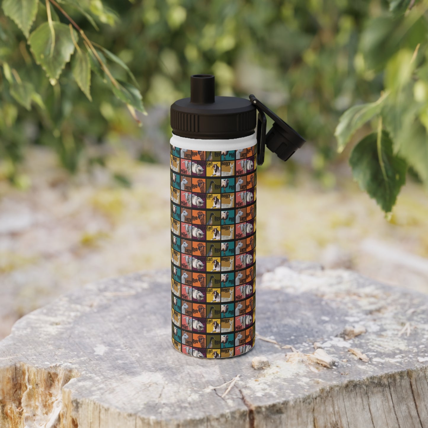 THE WHOLE GANG STAINLESS STEEL WATER BOTTLE - 12oz, 18oz, 32oz - EARTH TONES