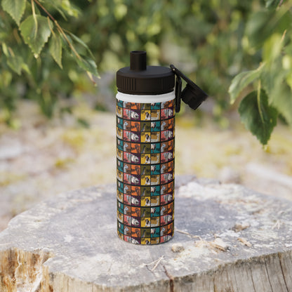 THE WHOLE GANG STAINLESS STEEL WATER BOTTLE - 12oz, 18oz, 32oz - EARTH TONES